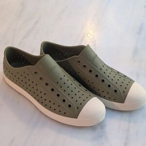 Native Men's Olive Green Boat Shoes